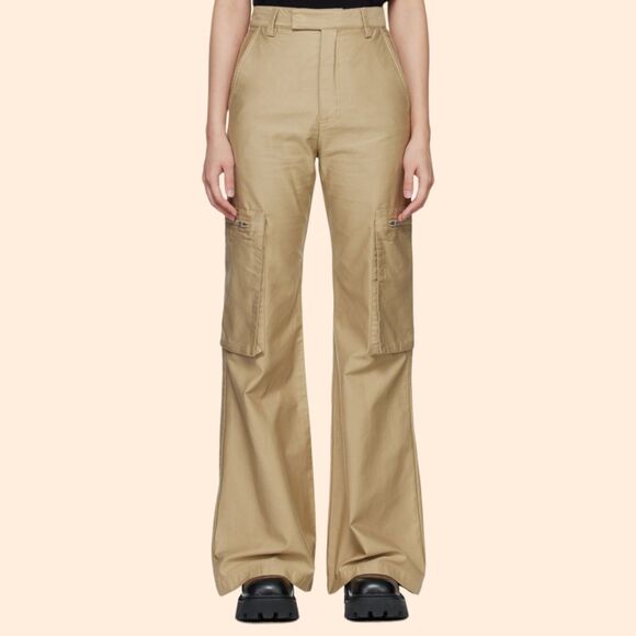 AMIRI Khaki Wide Cargo Pants - Picture 1 of 9